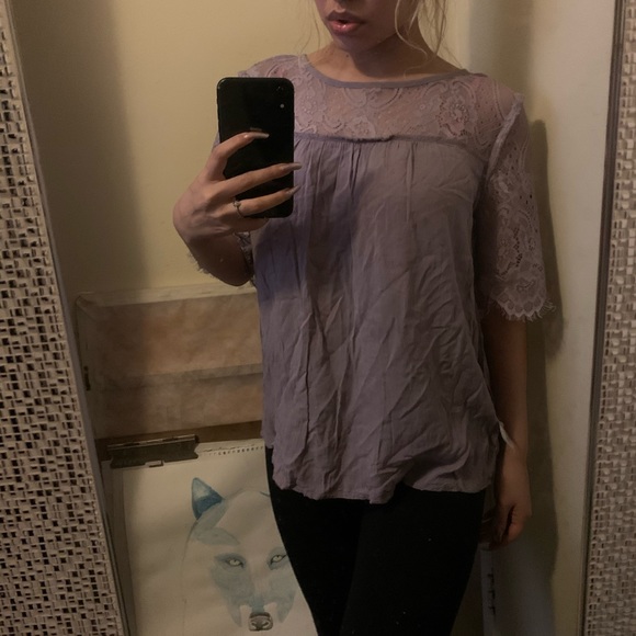 Target Tops - Lavender Purple Lace Top